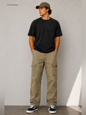 Wrangler Utility Relaxed Fit Cargo Jeans Mens 29 x 30 Straight Leg Skate Hike